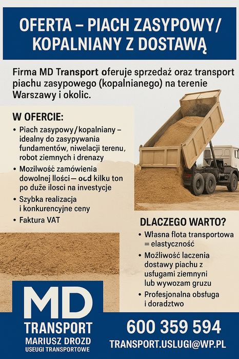 Ziemia przesiewana,uniwersalna,piasek wislany, kopalniany w big bag