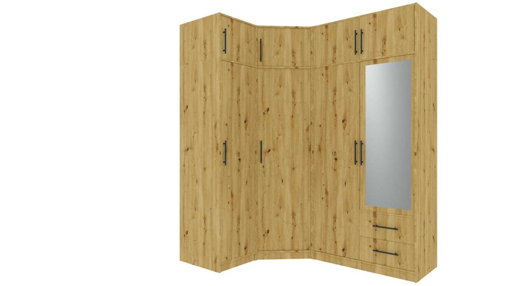 szafa narożna garderoba Wysoka 230cm lustro Salon Sypialnia 4 kolory