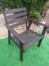 Drewniany fotel ogrodowy krzesło z podłokietnikami