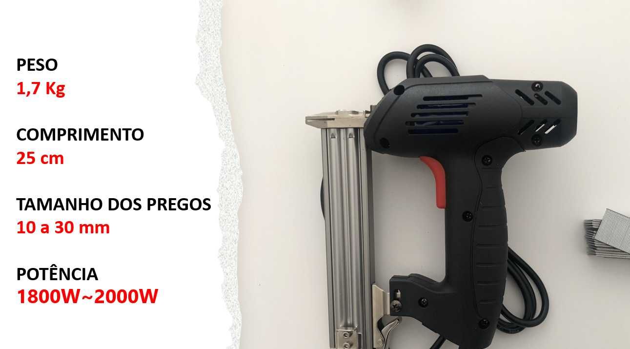 Pistola de pregos e agrafos elétrica - NOVA