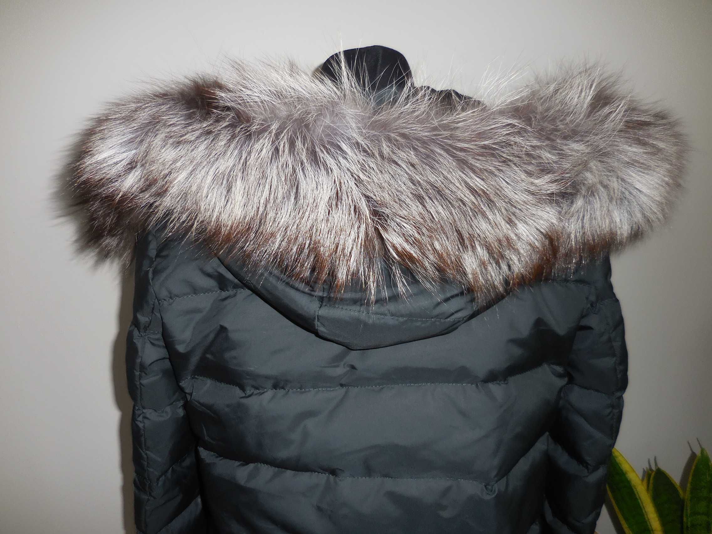 MissFofo Puchowa  Naturalny Srebny Jenot J,Nowa L urlop 21,12-10,01