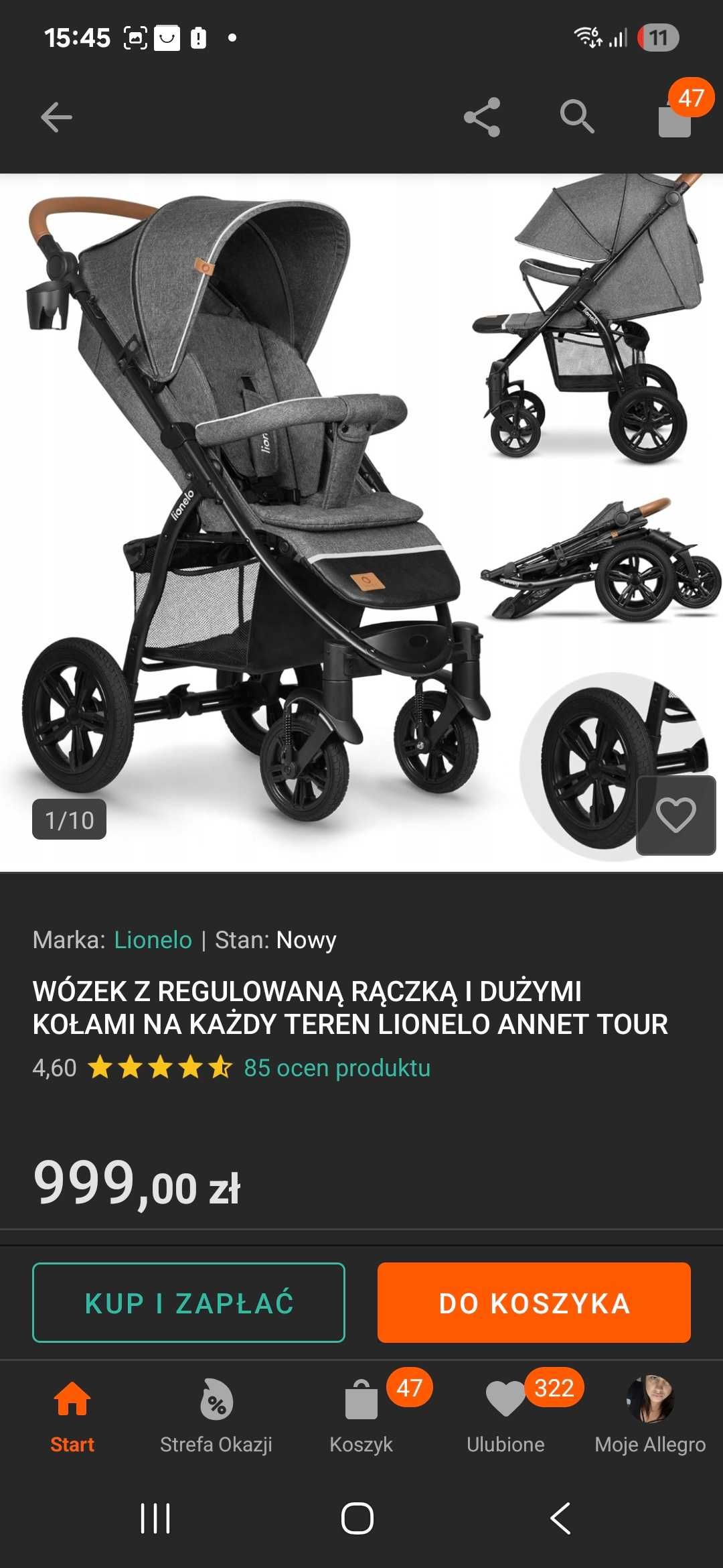 Wózek spacerowy Lionelo