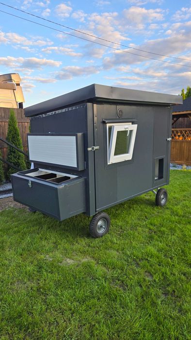 Ocieplany Mobilny Kurnik Na Kółkach Dla 12 Kurczaków Transport Gratis