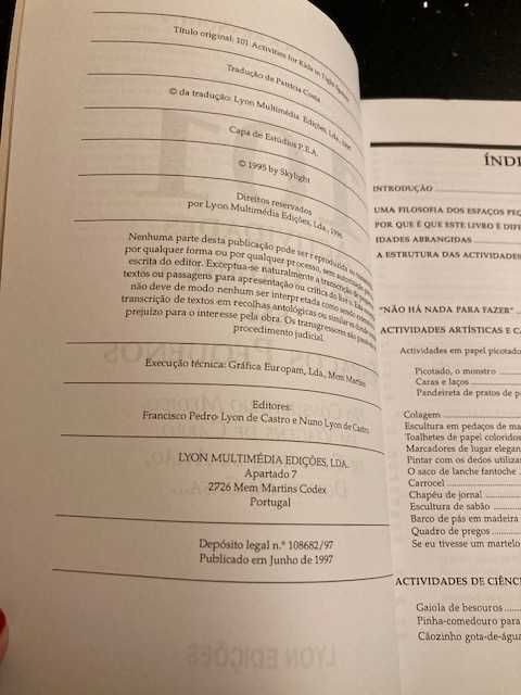 Livro 101 Actividades para Crianças em Espaços Pequenos