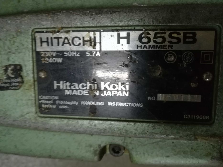 Martelo demolidor Hitachi Hikoki H 65SB 1240 W profissional