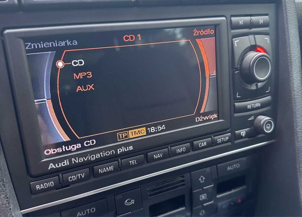 Radio Audi A4 B7 RNS-E  Polskie menu Aux