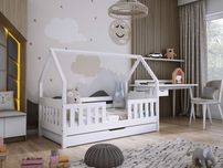Łóżko dziecięce domek DYZIO 160x80 cm z materacem w cenie!