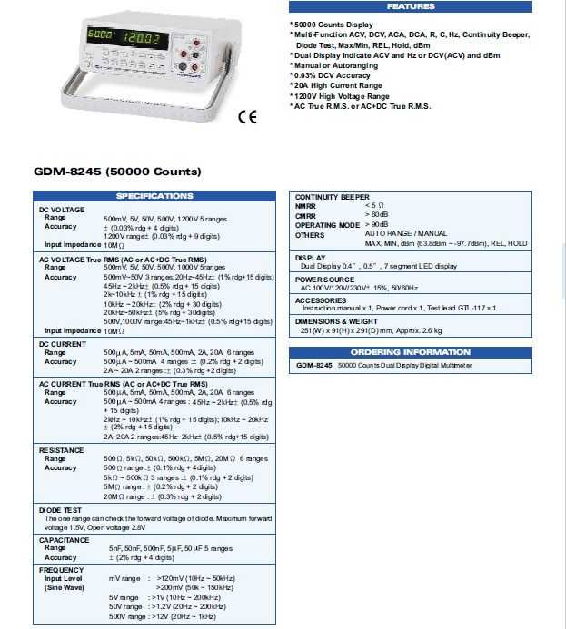 Цифровой мультиметр GW Intek GDM-8245