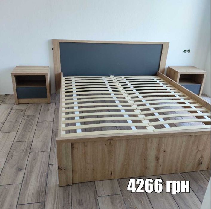 Зі складу Нове  Двоспальне Ліжко з ламелями венге