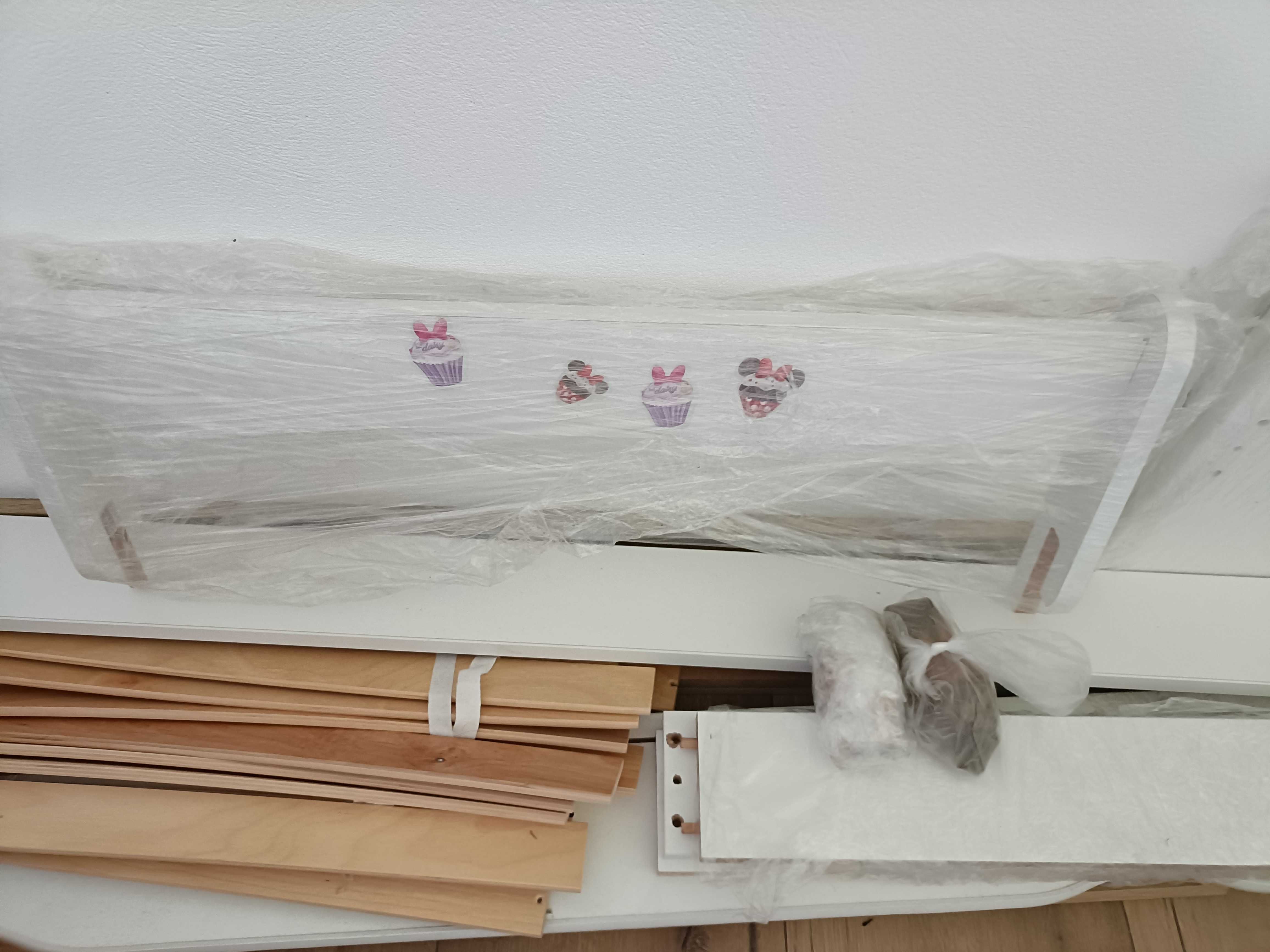 Łóżko dziecięce 160x80 białe z szufladą