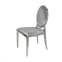 Krzesło Ludwik glamour Dark Grey nowoczesne krzesło tapicerowane