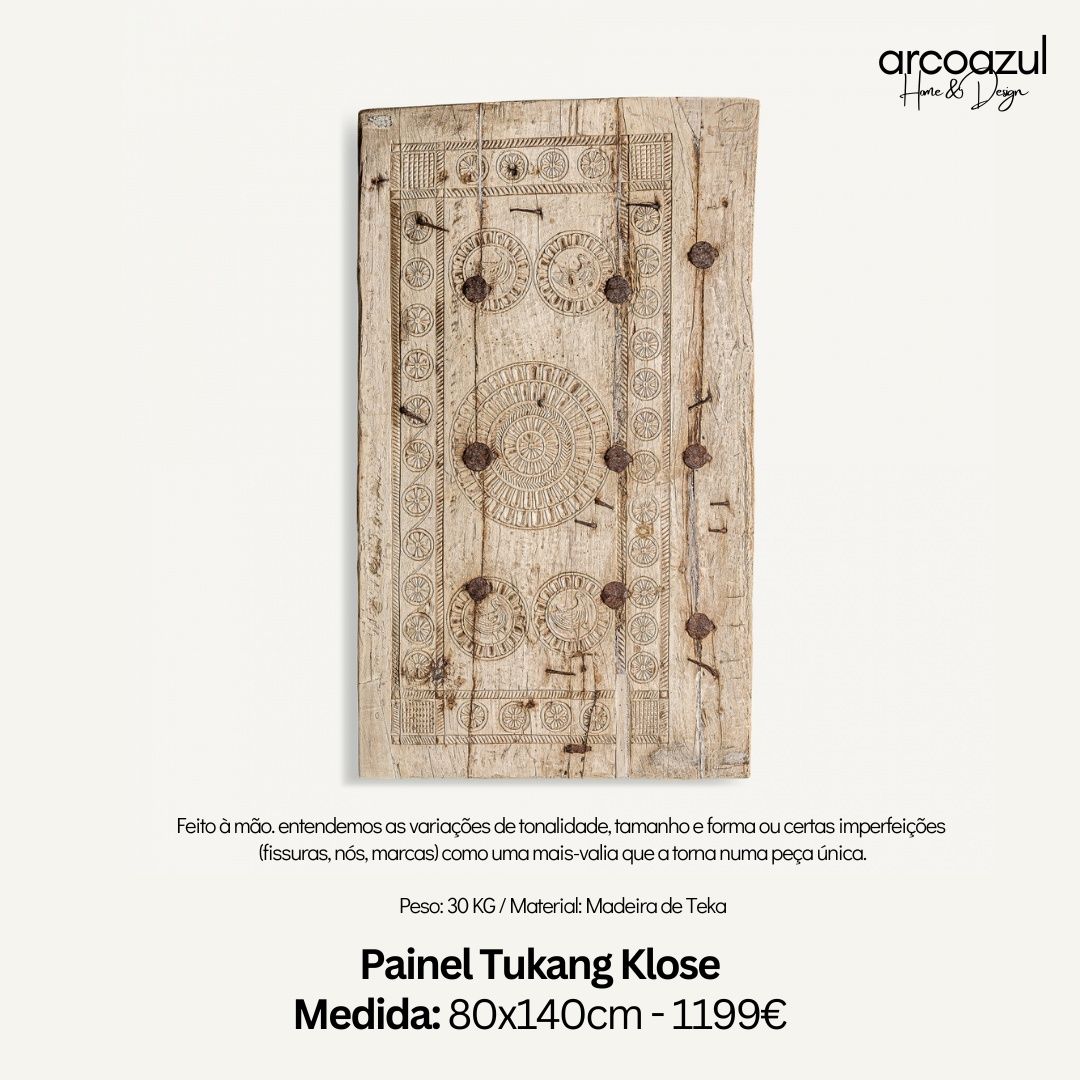 Painel Tukang ll - 80x140cm - Peça Oriental By Arcoazul