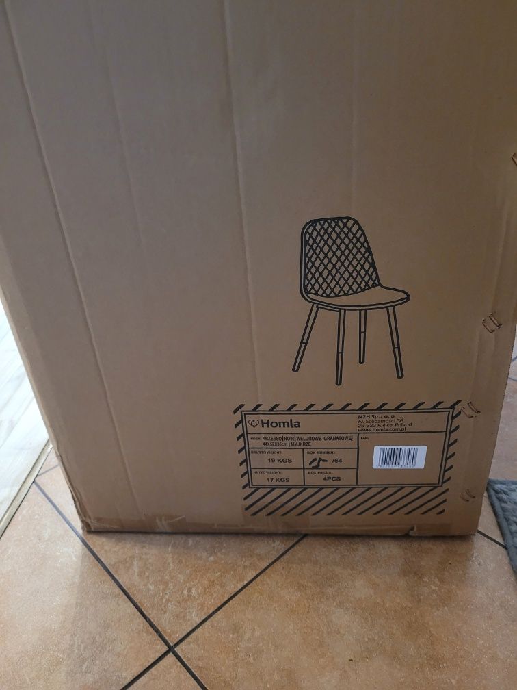 Nowe Krzesło homla noir granatowe 1szt /komplet 4szt