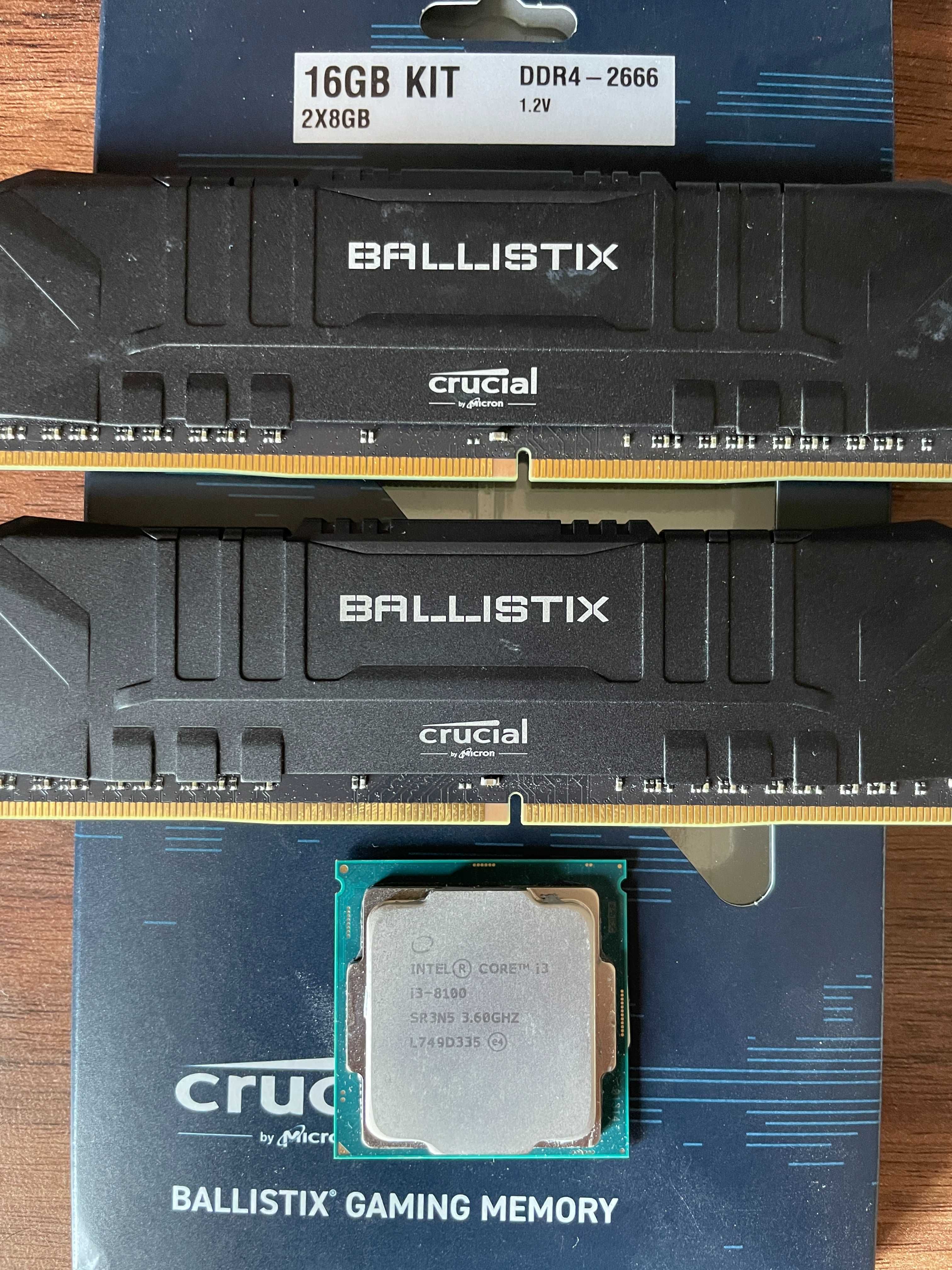 intel i3 8100 + Crucial 16 GB DDR4 2666