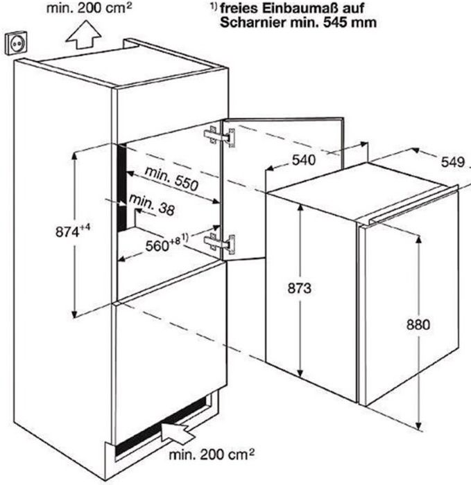 Lodówka do zabudowy ELECTROLUX ERN 1300FOW