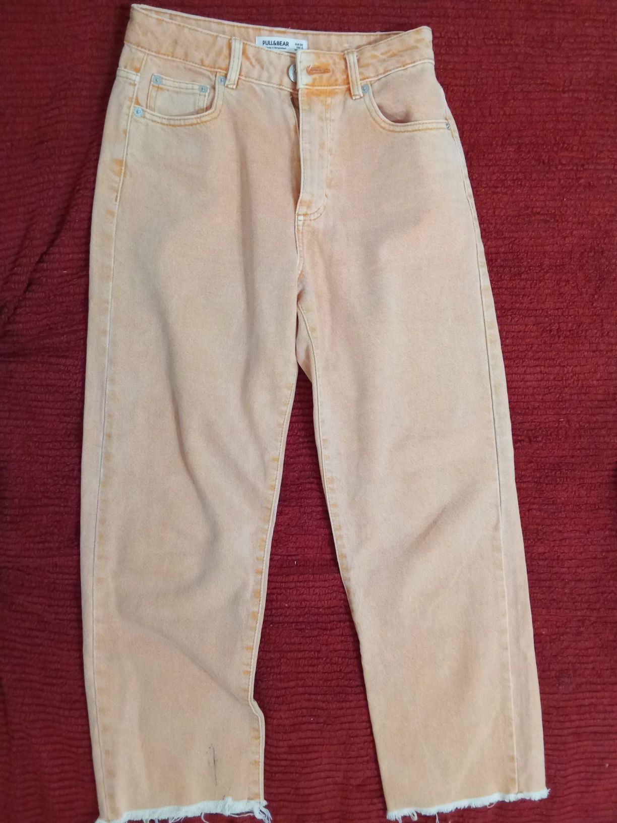 Calças de ganga laranja Pull le& Bear 34