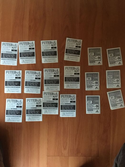 Cromos autocolantes panini ano 97/97/2000