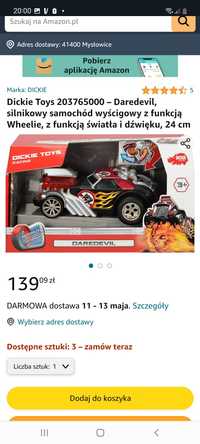 Auto Dickie Toys daredevil jak nowe