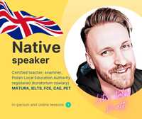 Native Speaker - indywidualnie angielski online i stacjonarnie (równie