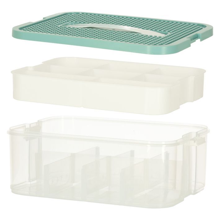 Pojemnik na Klocki Zabawki Organizer Plastikowy z Przegródkami