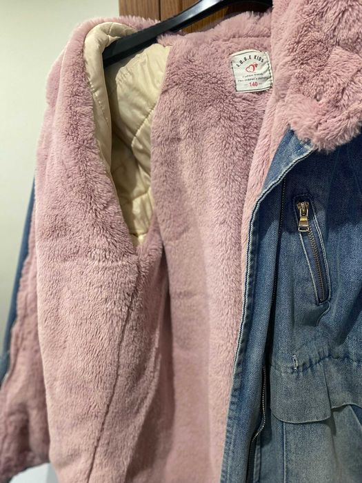 Парка джинсова на дівчинку 140 ріст