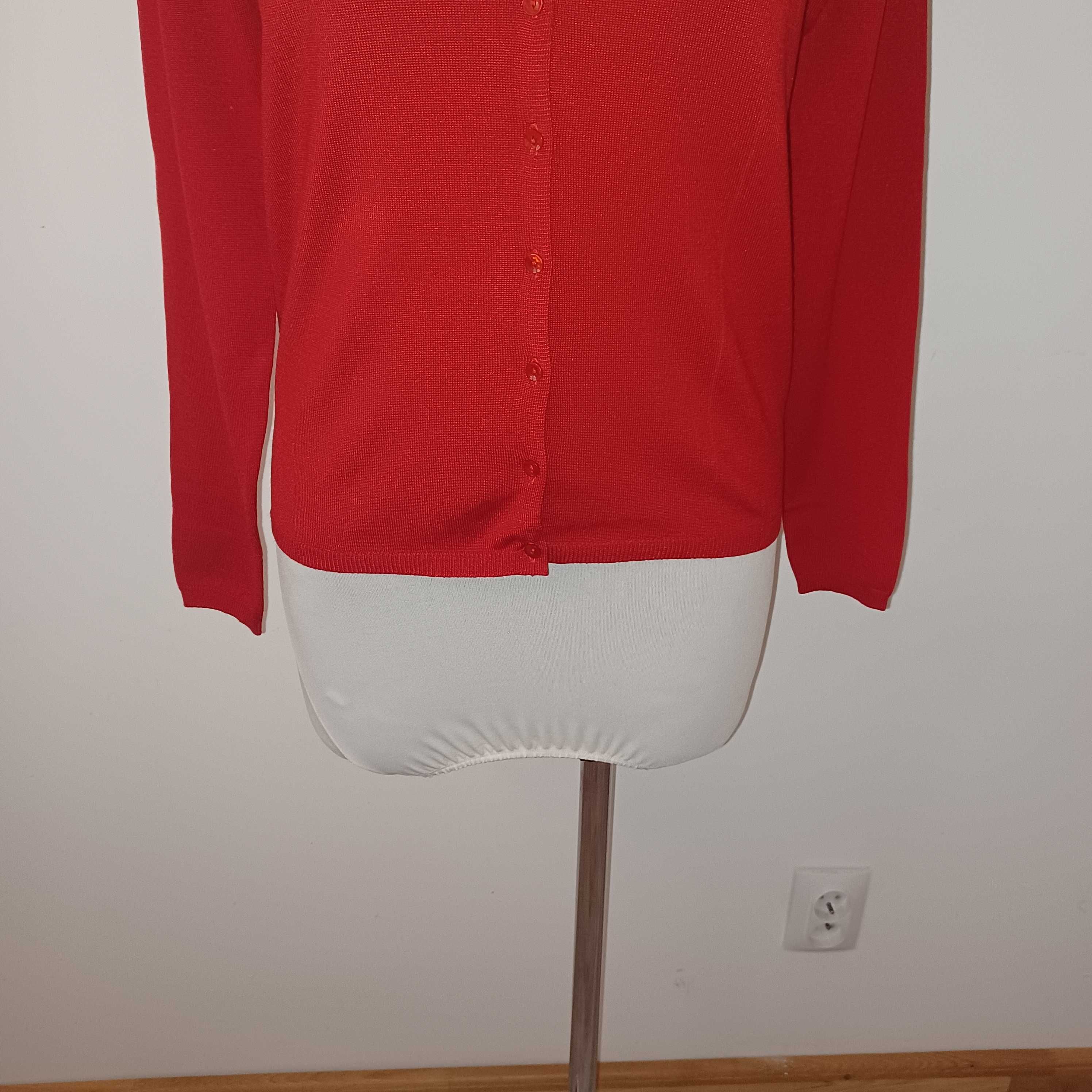 Repeat sweter kardigan klasyczny zgrabny 80% jedwabiu dla M/L
