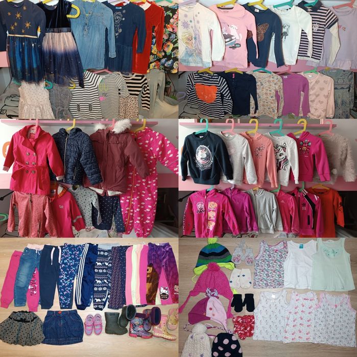 Mega paka ubrań zimowych dla dziewczynki rozmiar 98-104