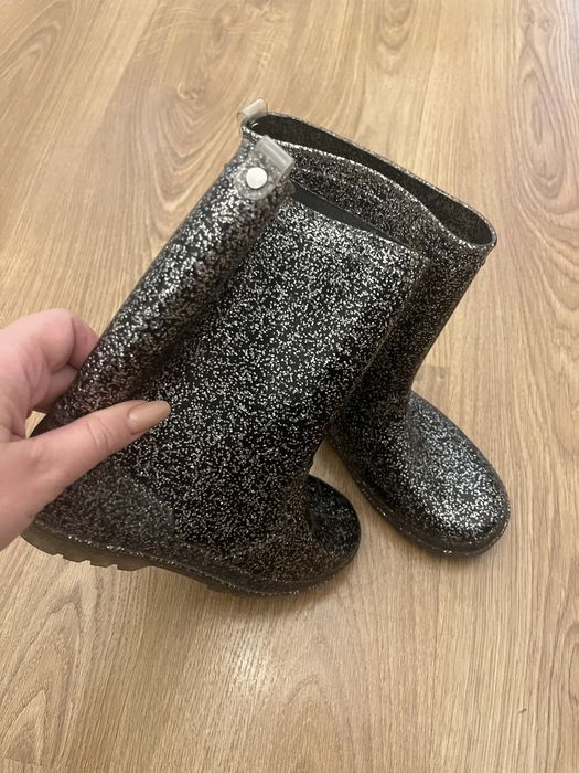 Kalosze brokatowe dziewczęce 34 rozm