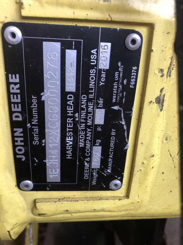 Cabeça de corte florestal John Deere H412