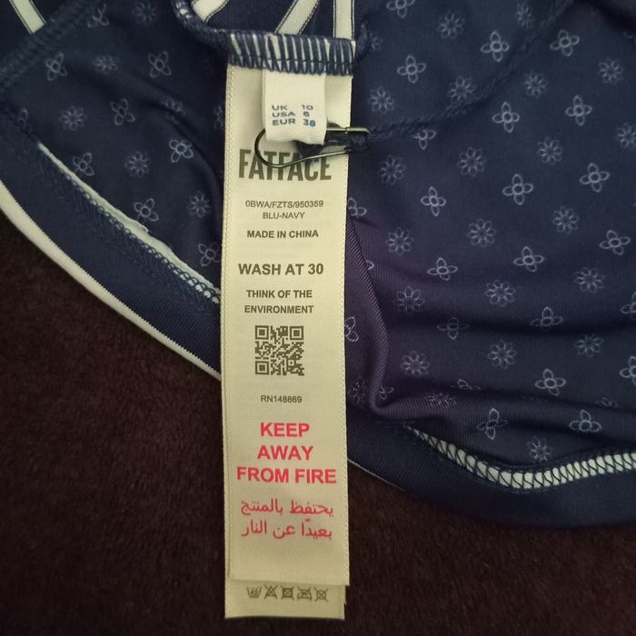 Новый брендовый топ-танкини FatFace, размер UK10/US6