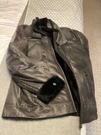 Kożuch meski czarny pilot jacket