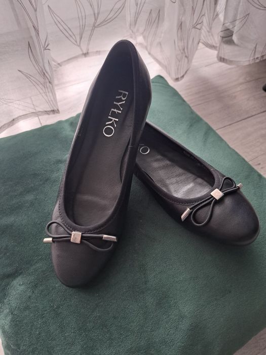 Baleriny skórzane ryłko