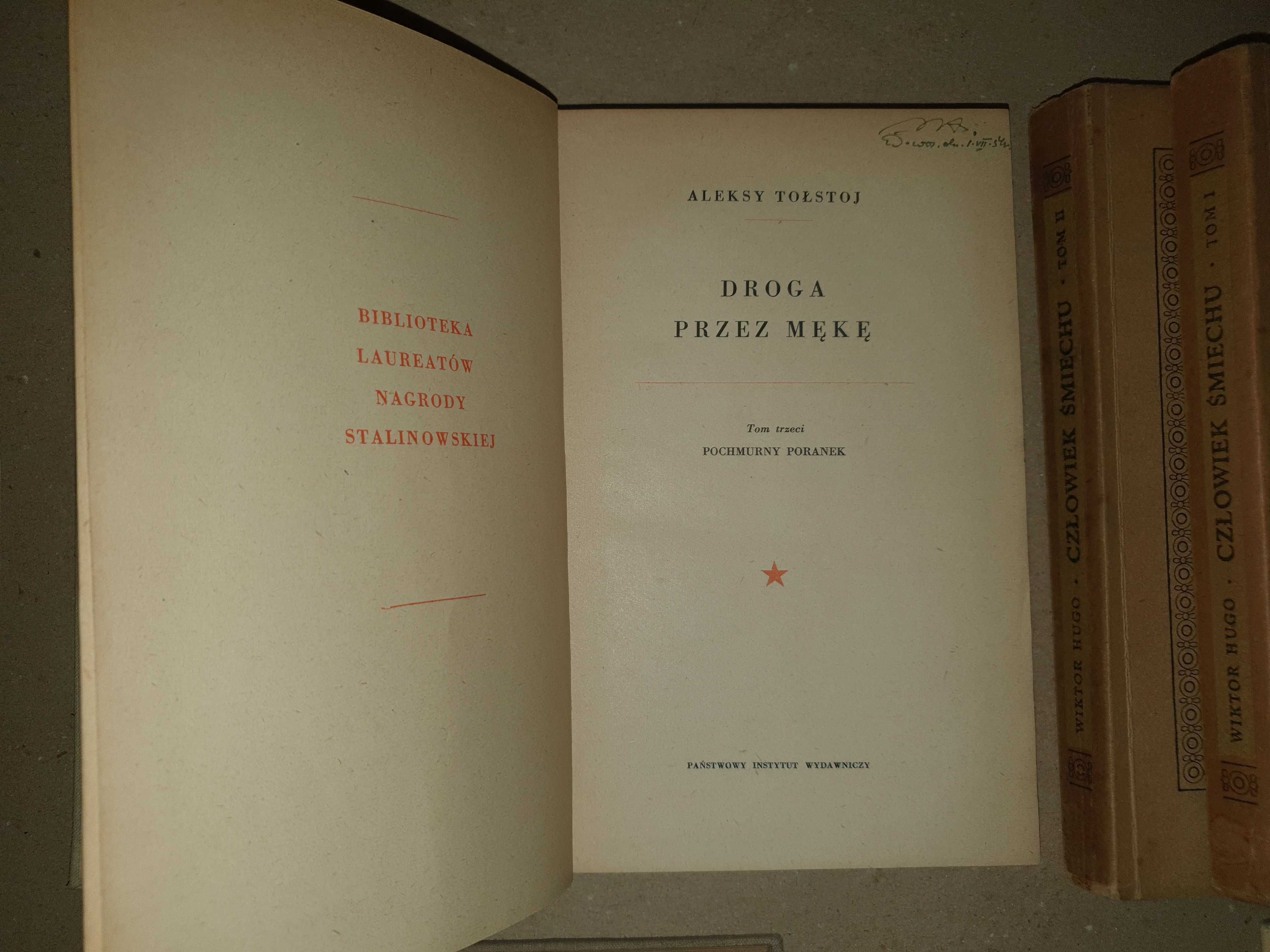 Tołstoj Droga przez mękę Tomy 1-3, 1943 r. - wydanie kolekcjonerskie