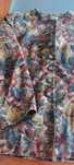 Blazer cumprido estampado em tons castanho