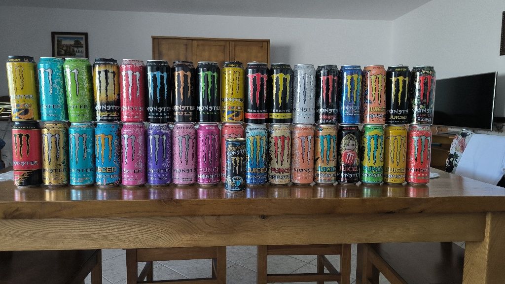 Coleção latas monster