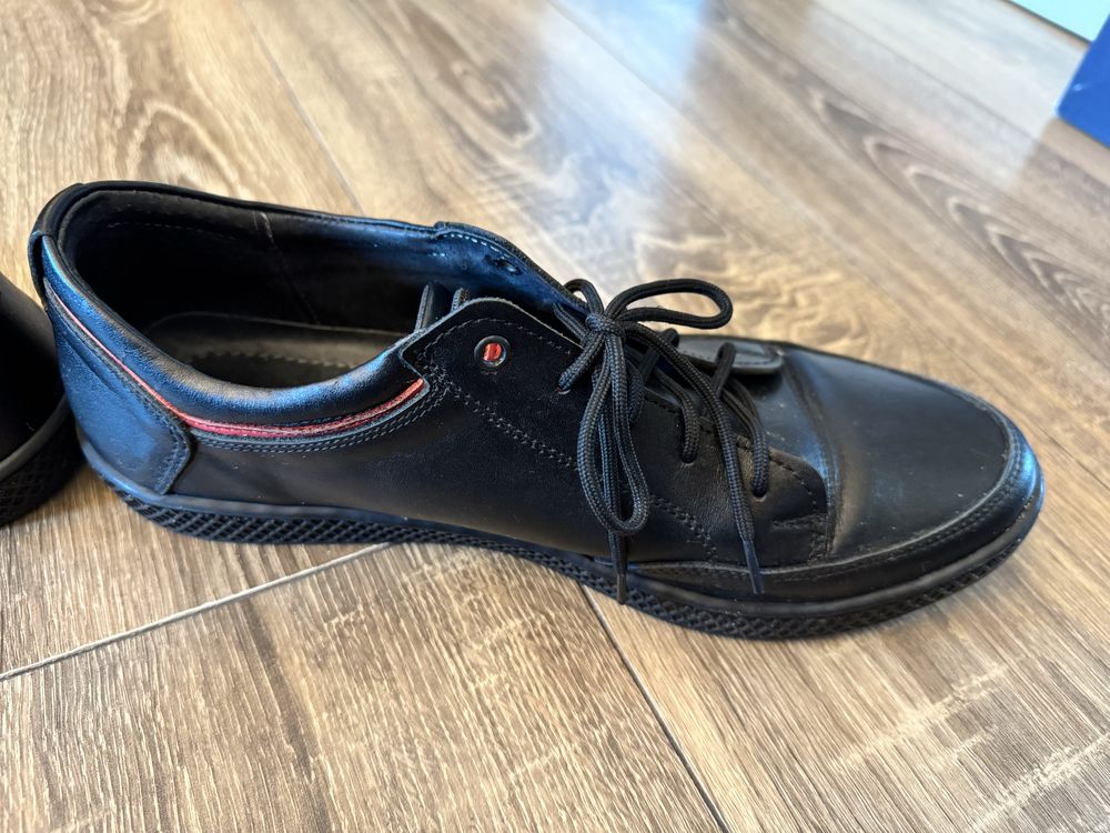 Buty męskie skórzane czarne