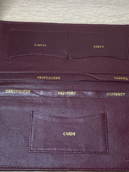 Шкіряний Тревел-кейс (органайзер для документів,грошей) 22*11 см