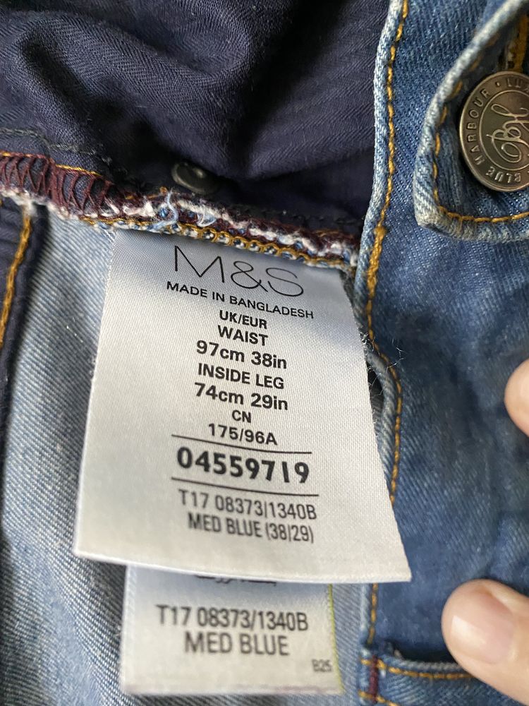 Джинси M&S колір голубий