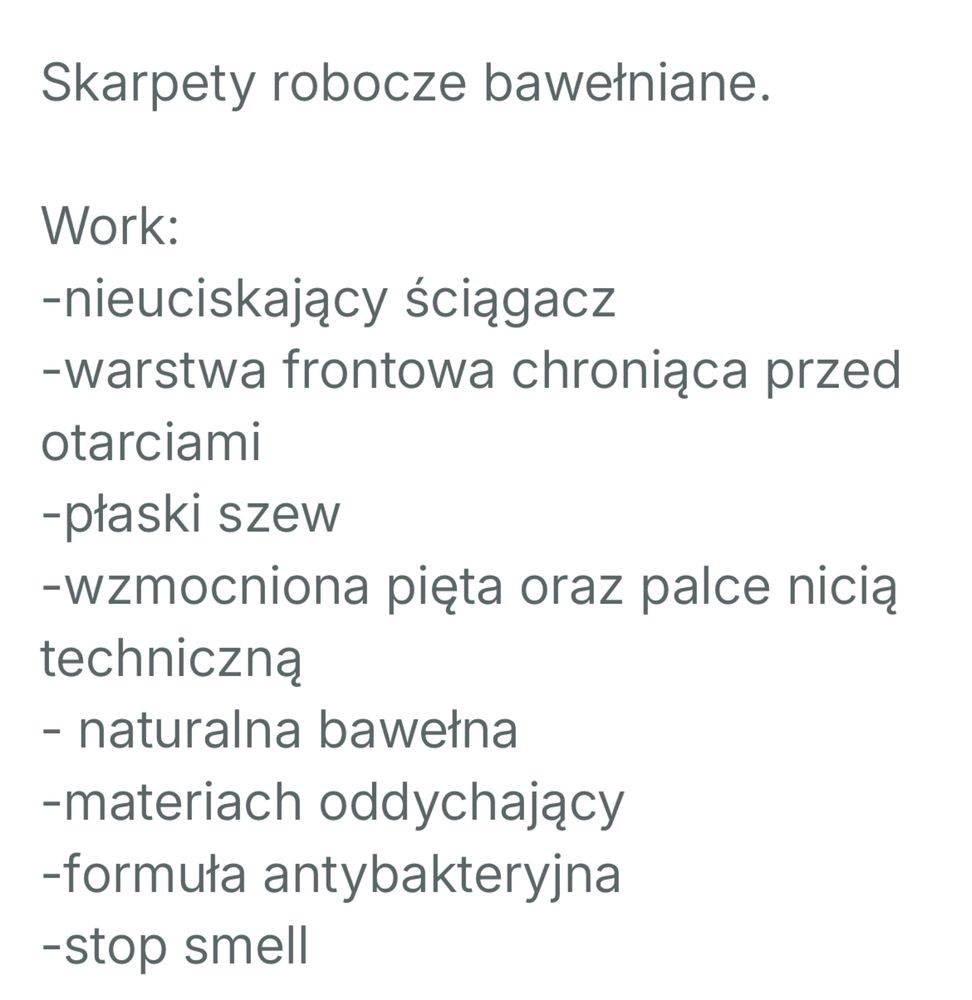 Skarpety robocze wysokie