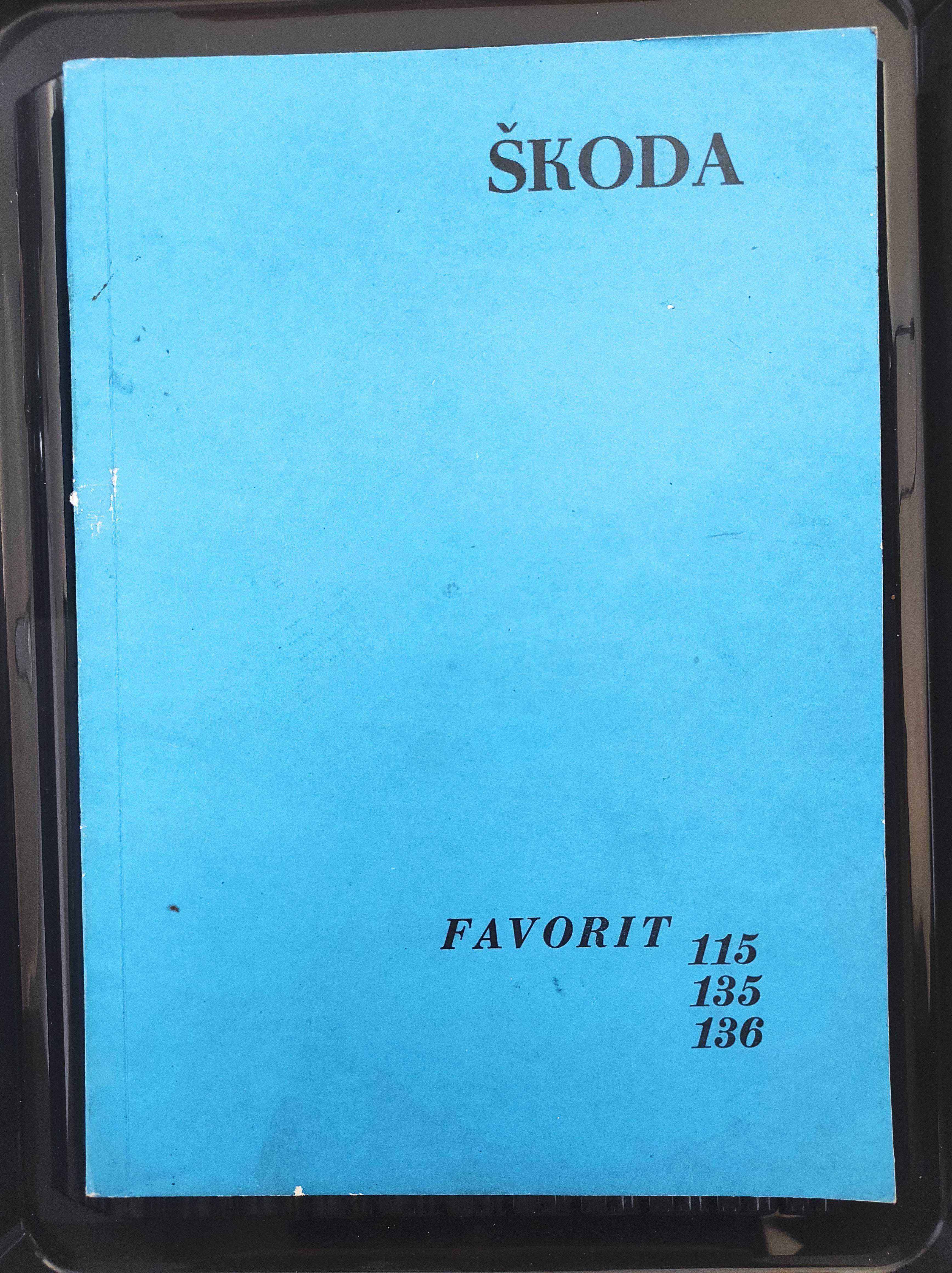 Podręcznik warsztatowy - Skoda Favorit - wydanie 1, 1989 r.