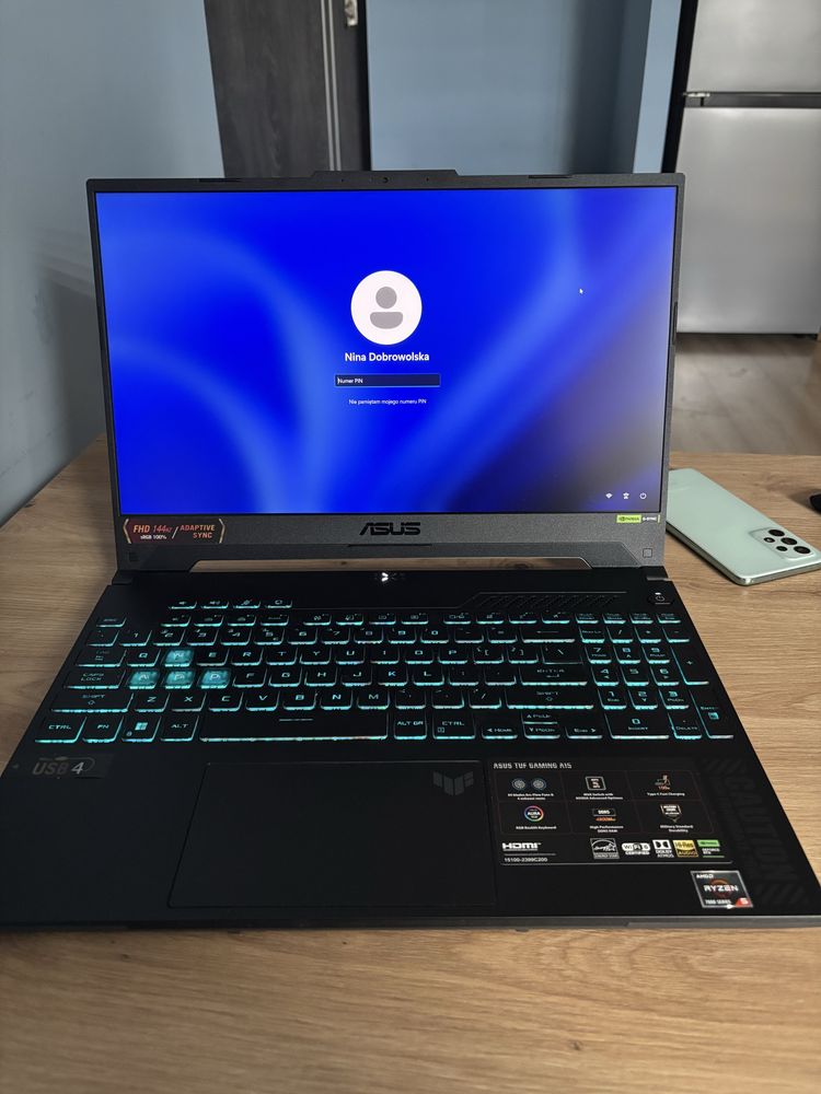 Laptop ASUS TUF gaming A15 gwarancja