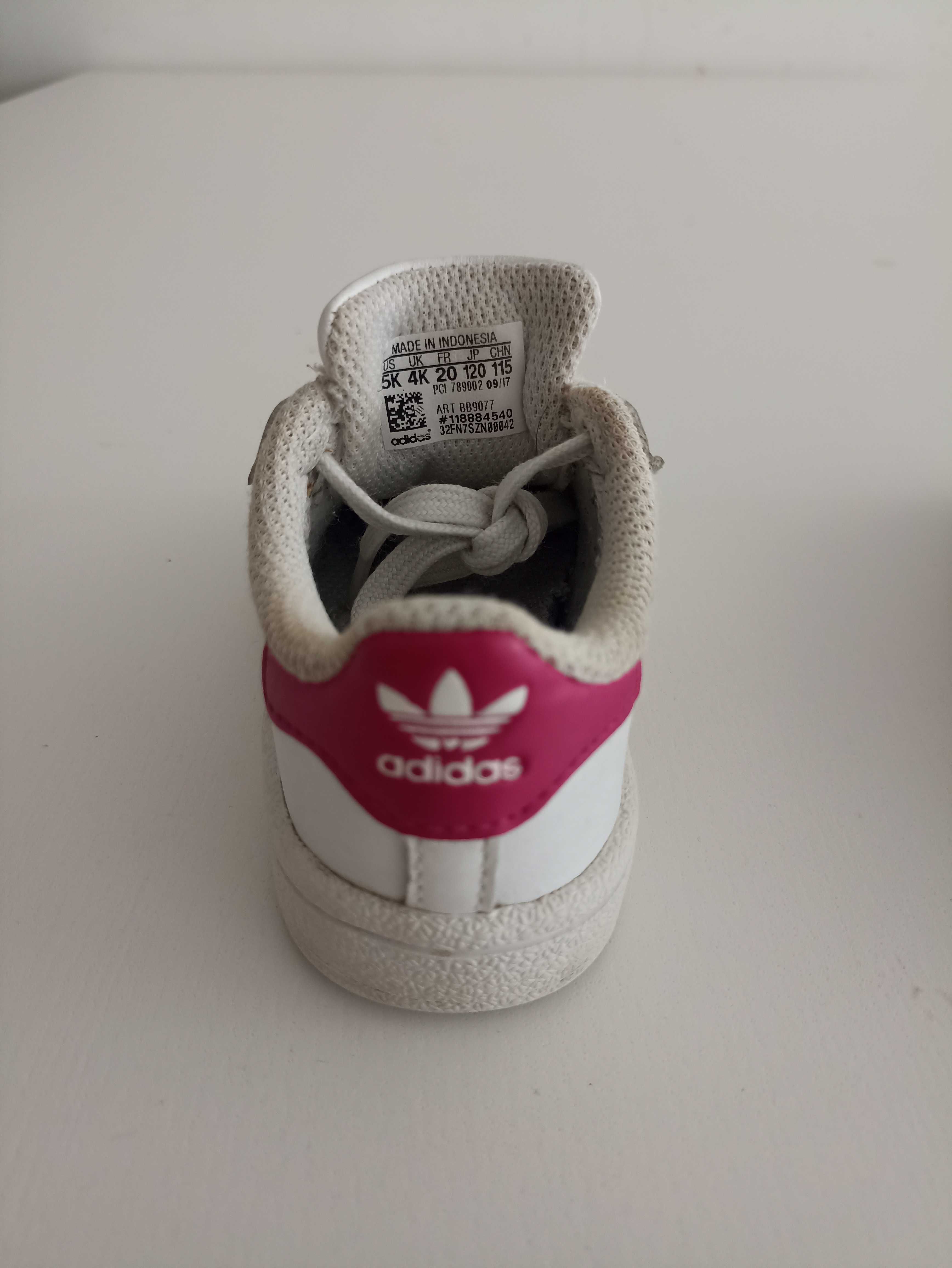 Adidas Superstar Bebe - Branco & Rosa - N°20