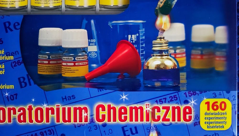 CHEMIK Laboratorium chemiczne zestaw 160 doświadczeń NOWE