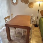 Mesa jantar extensível de madeira