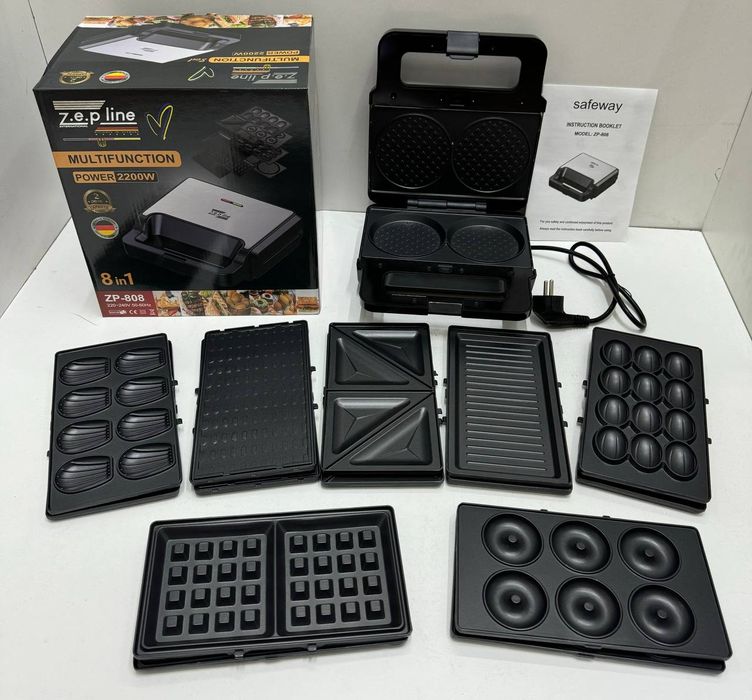 Вафельница 8в1 2200 Вт Zepline ZP-808 Мультимейкер