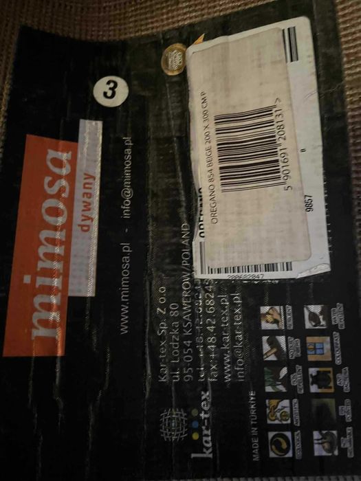 Dywan 200x300 i dywanik 80x150 beż