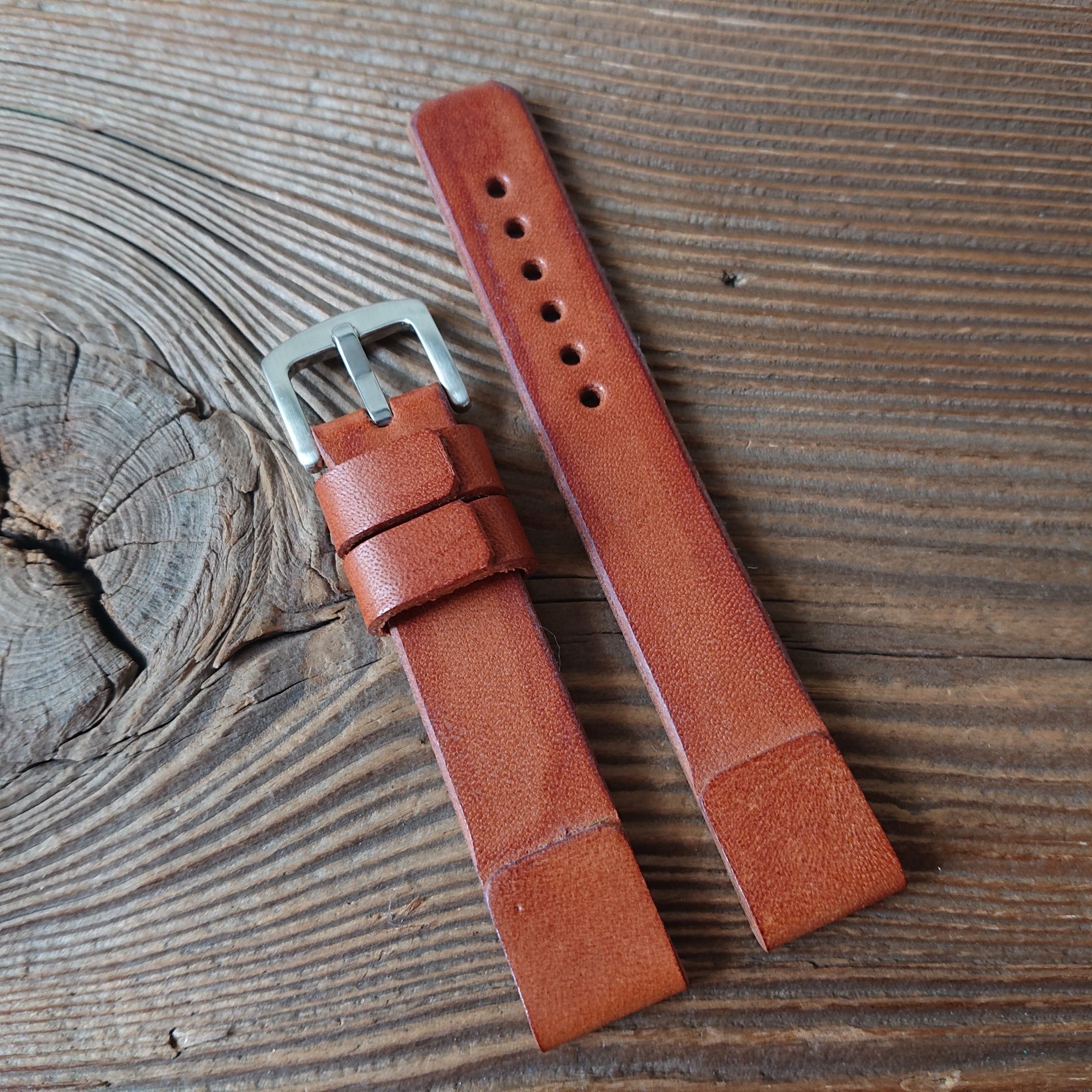 Pasek do zegarka 18 mm ręcznie robiony skóra naturalna handmade