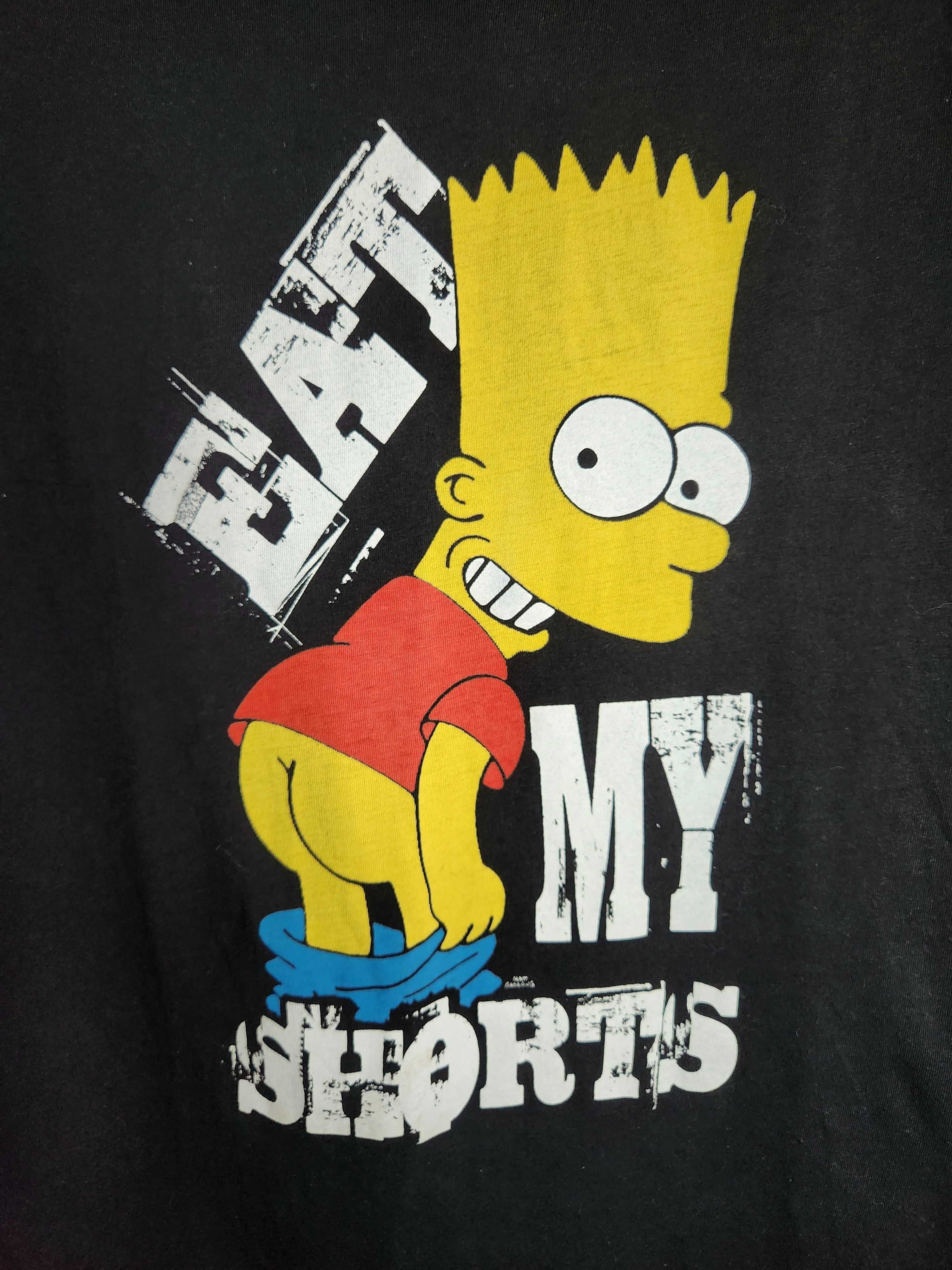Koszulka T-Shirt Damska The Simpsons Czarna Top Eat My Shorts M