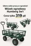 Wózek ogrodowy Humberg 3w1 – mocny, składany, wielofunkcyjny