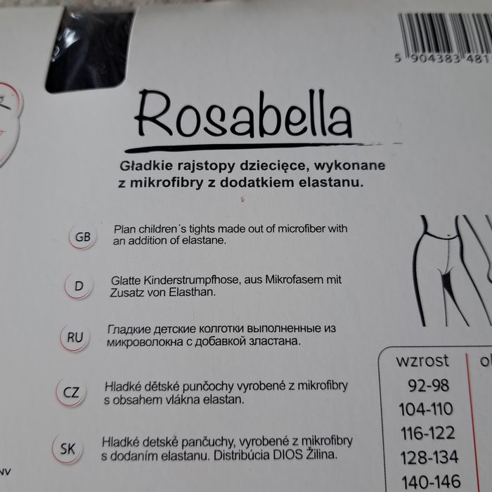 Rajstopy dziewczęce 128/134
